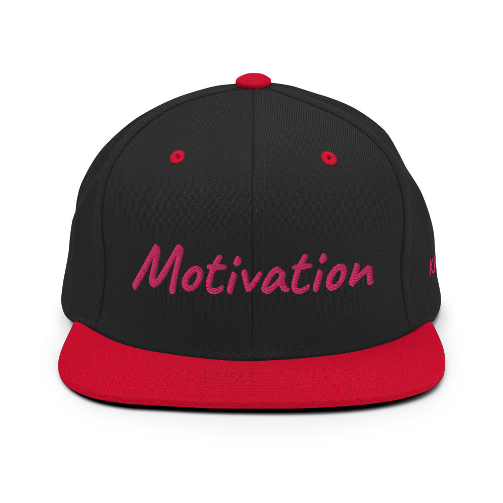 Motivation In Star Rose Quartz Embroidery on Classic Snapback Hat