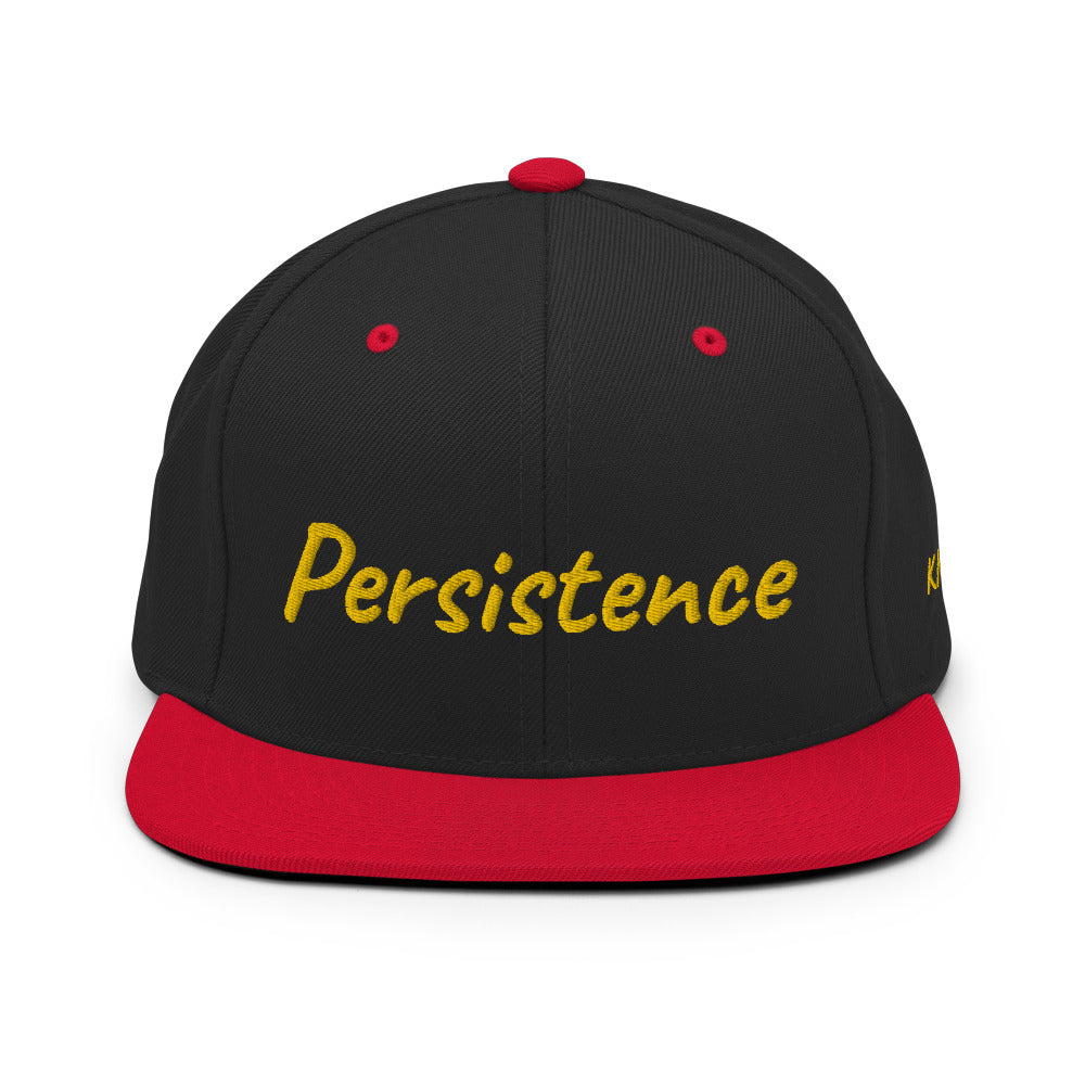 Persistence In Gold Embroidery on Classic Snapback Hat