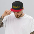 Optimist In Gold Embroidery on Classic Snapback Hat