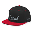 Lead In Silver Embroidery on Classic Snapback Hat