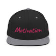 Motivation In Star Rose Quartz Embroidery on Classic Snapback Hat