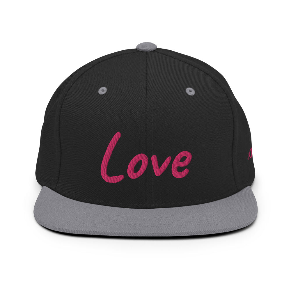 Love In Star Rose Quartz Embroidery on Classic Snapback Hat