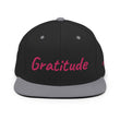 Gratitude In Star Rose Quartz Embroidery on Classic Snapback Hat