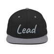 Lead In Silver Embroidery on Classic Snapback Hat