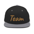 Team In Celluloid Embroidery on Classic Snapback Hat