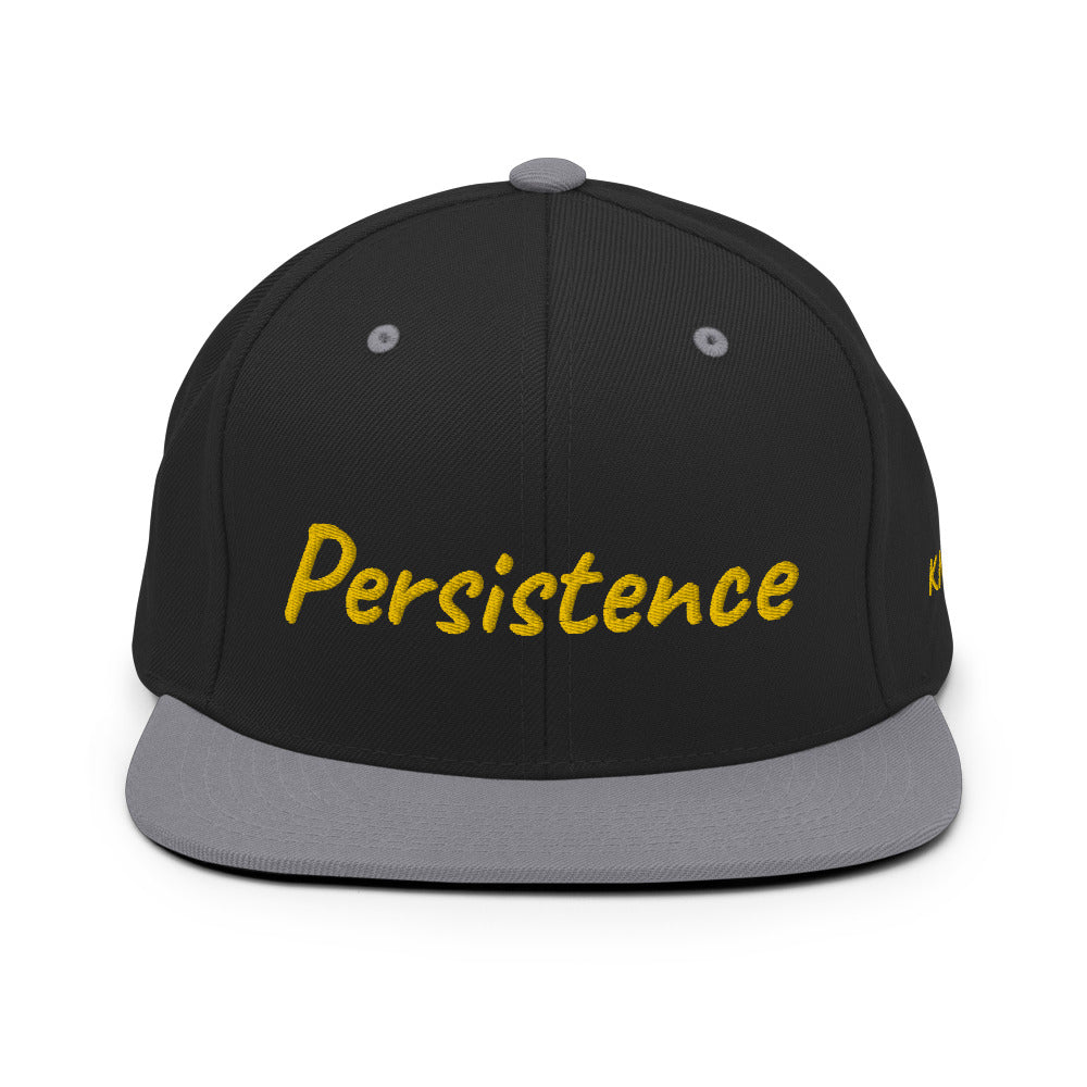 Persistence In Gold Embroidery on Classic Snapback Hat