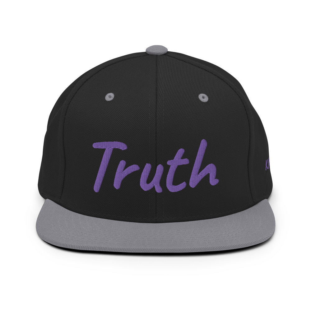 Truth In Amethyst Embroidery on Classic Snapback Hat