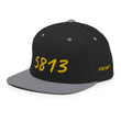 5813 In Gold Embroidery on Classic Snapback Hat