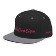 Motivation In Star Rose Quartz Embroidery on Classic Snapback Hat