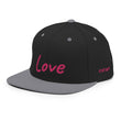 Love In Star Rose Quartz Embroidery on Classic Snapback Hat