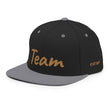 Team In Celluloid Embroidery on Classic Snapback Hat