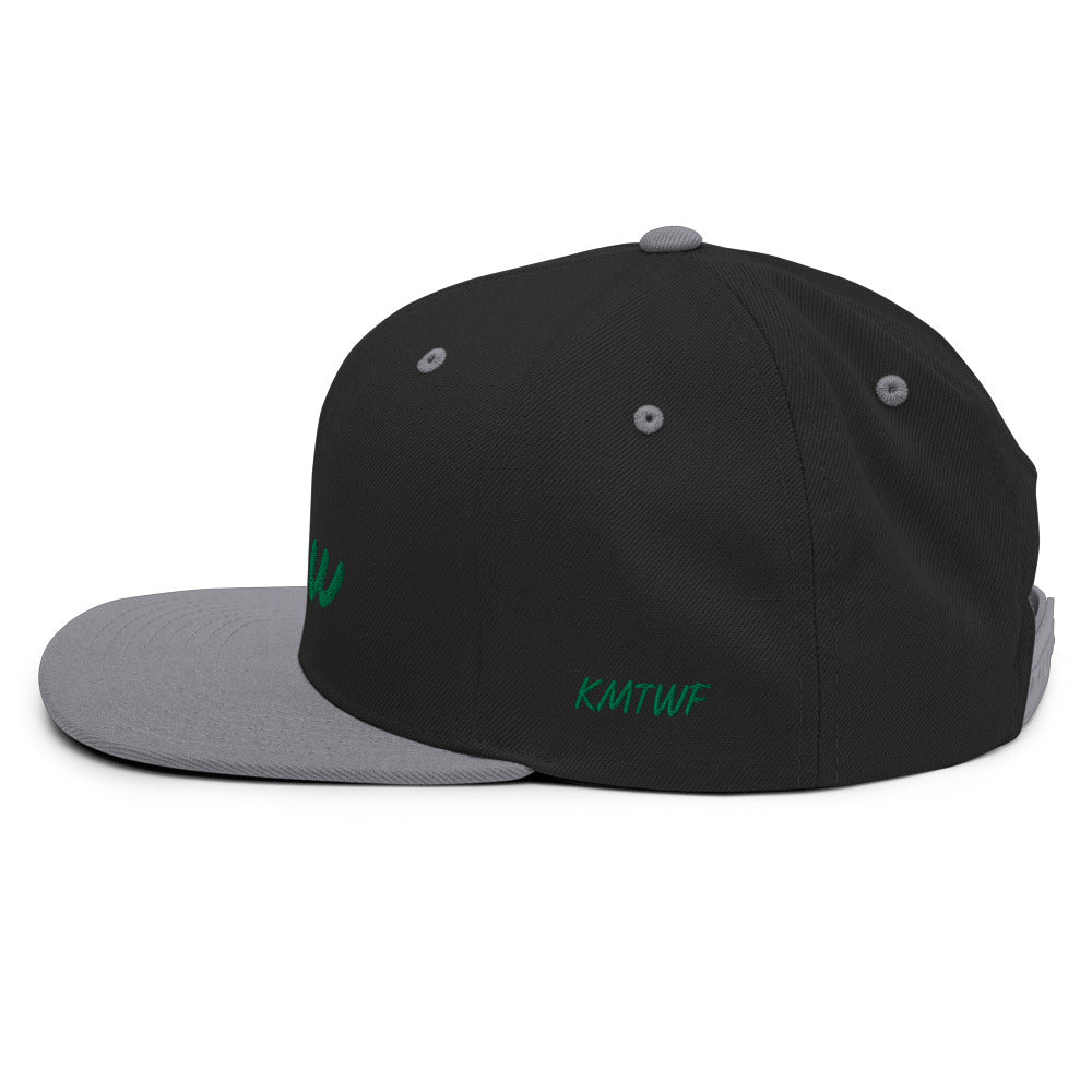 Now In Emerald Embroidery on Classic Snapback Hat