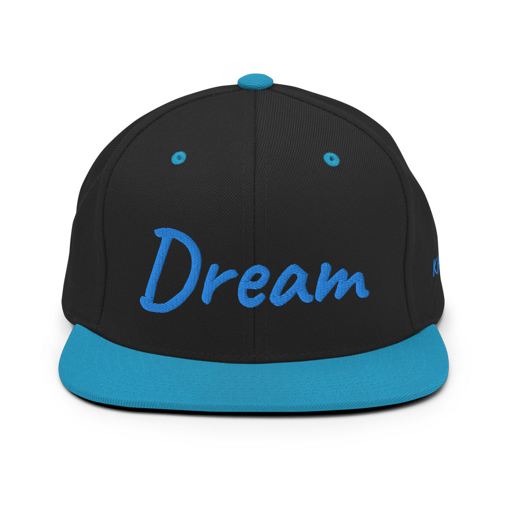 Dream In Sapphire Embroidery on Classic Snapback Hat