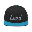 Lead In Silver Embroidery on Classic Snapback Hat