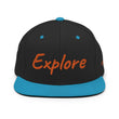 Explore In Amber Embroidery on Classic Snapback Hat