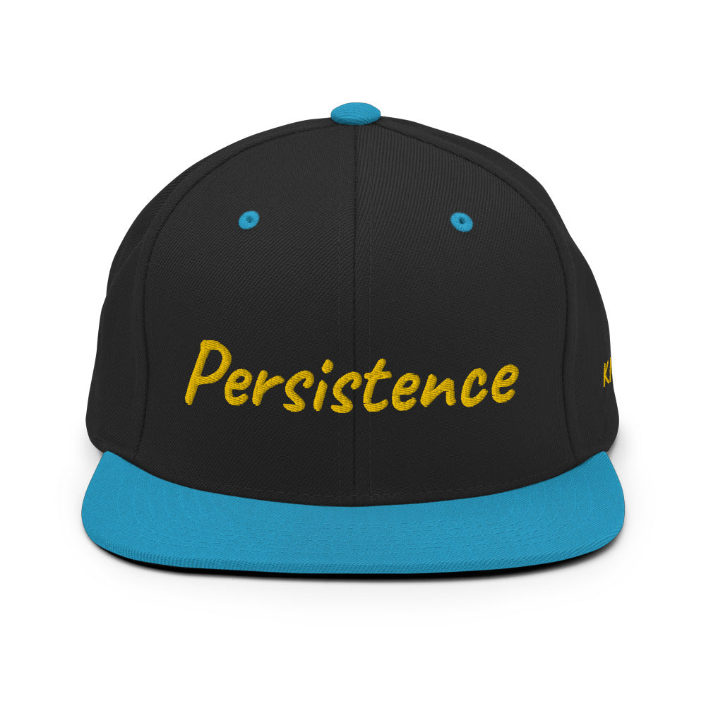 Persistence In Gold Embroidery on Classic Snapback Hat