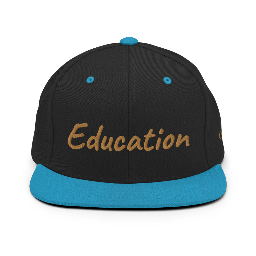 Education In Copper Embroidery on Classic Snapback Hat