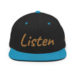 Listen In Copper Embroidery on Classic Snapback Hat