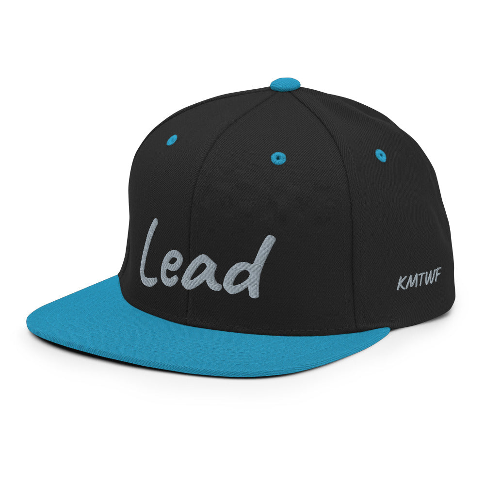 Lead In Silver Embroidery on Classic Snapback Hat