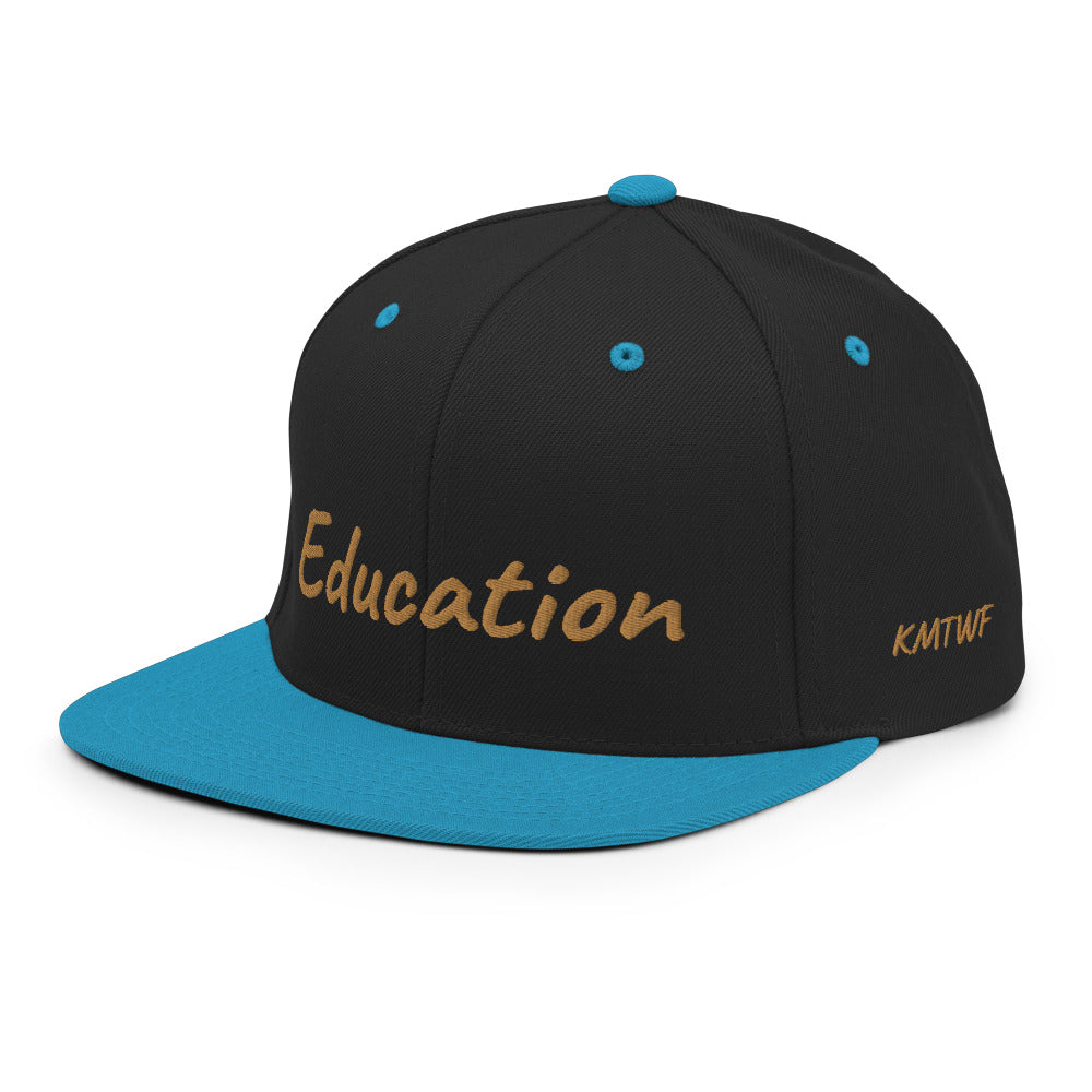 Education In Copper Embroidery on Classic Snapback Hat