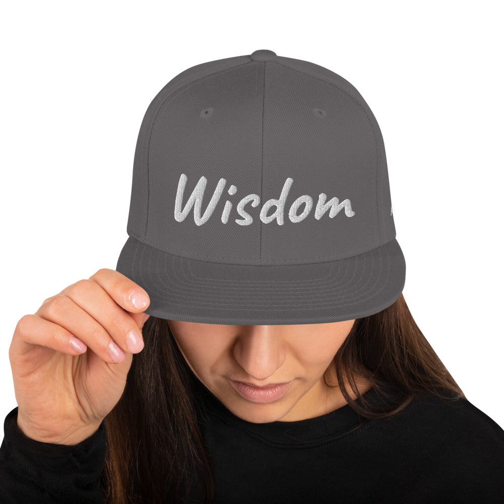 Wisdom In Marble Embroidery on Classic Snapback Hat