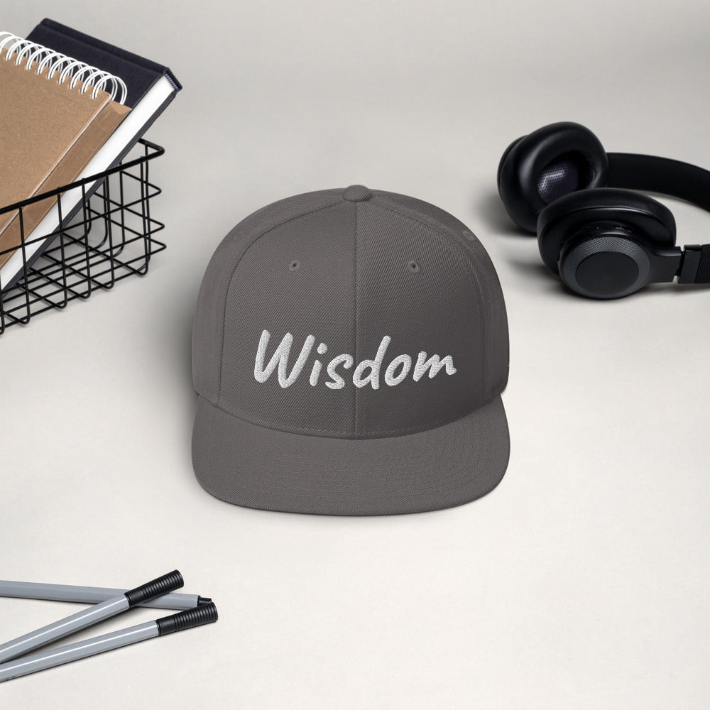 Wisdom In Marble Embroidery on Classic Snapback Hat