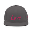 Love In Star Rose Quartz Embroidery on Classic Snapback Hat