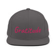 Gratitude In Star Rose Quartz Embroidery on Classic Snapback Hat