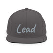 Lead In Silver Embroidery on Classic Snapback Hat