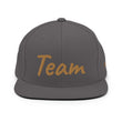 Team In Celluloid Embroidery on Classic Snapback Hat