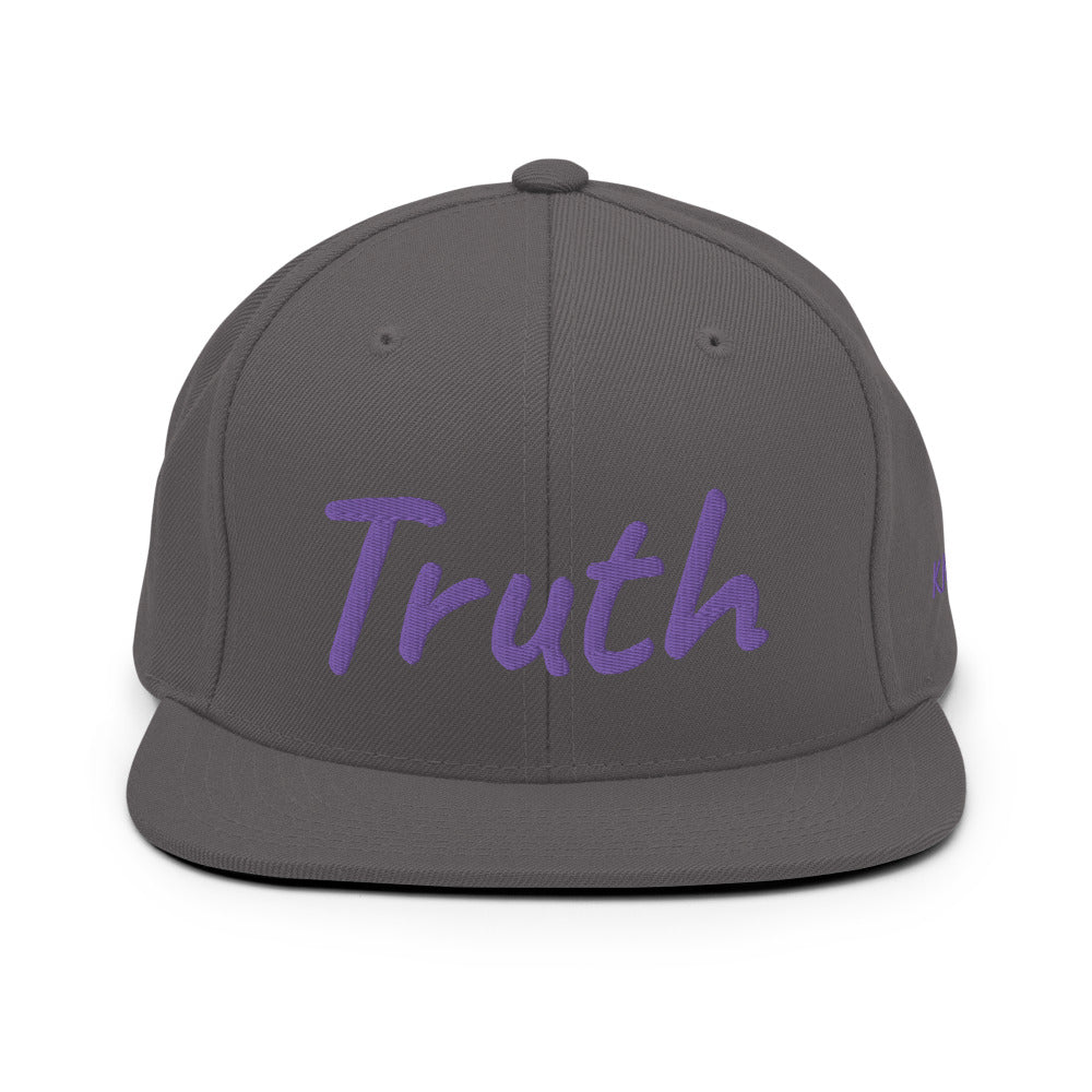 Truth In Amethyst Embroidery on Classic Snapback Hat