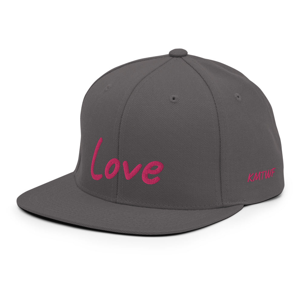 Love In Star Rose Quartz Embroidery on Classic Snapback Hat