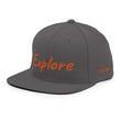 Explore In Amber Embroidery on Classic Snapback Hat