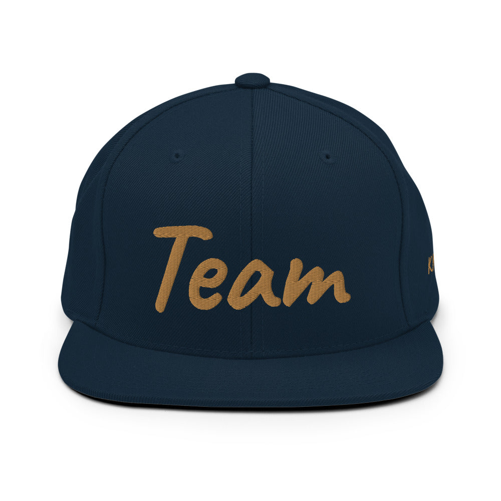 Team In Celluloid Embroidery on Classic Snapback Hat