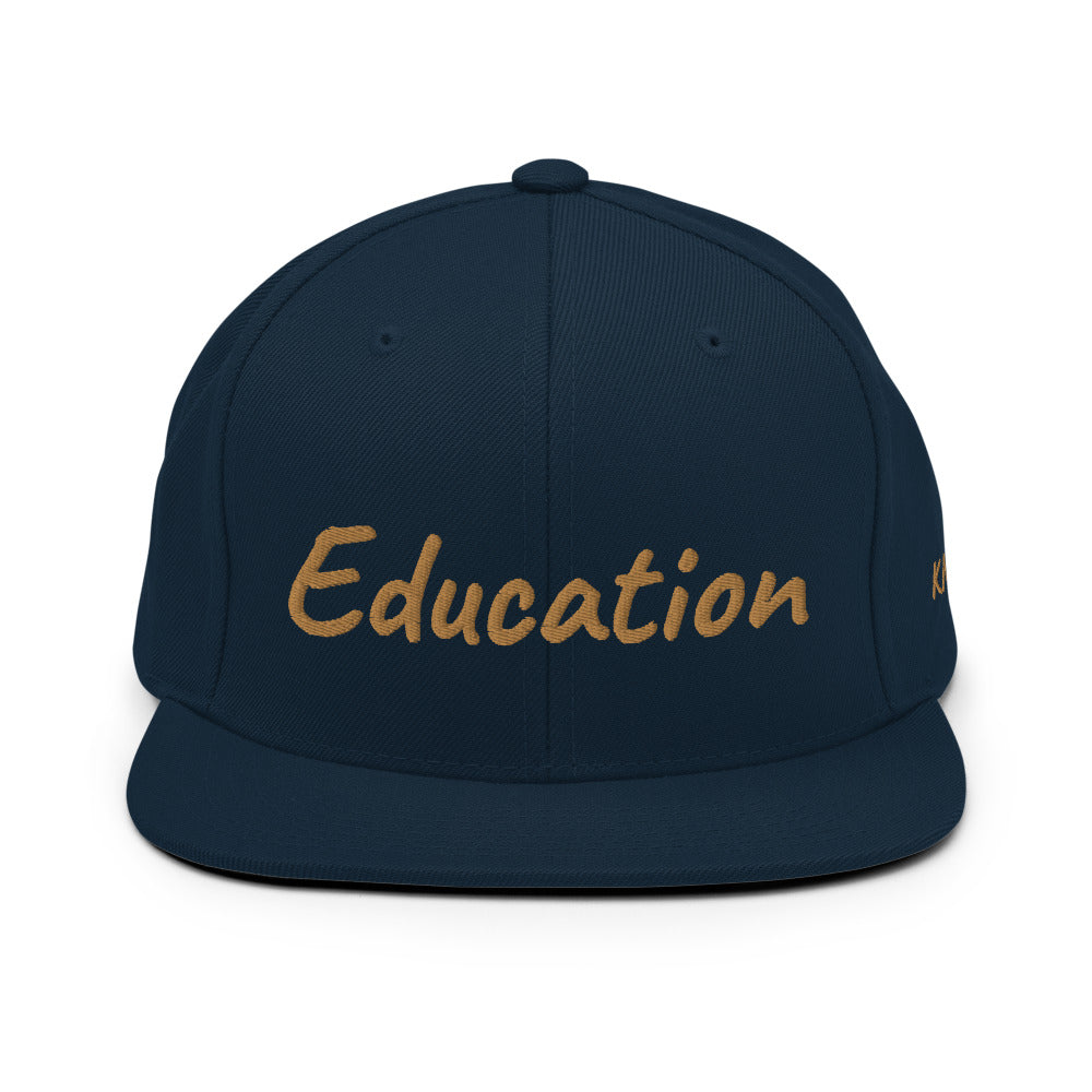 Education In Copper Embroidery on Classic Snapback Hat