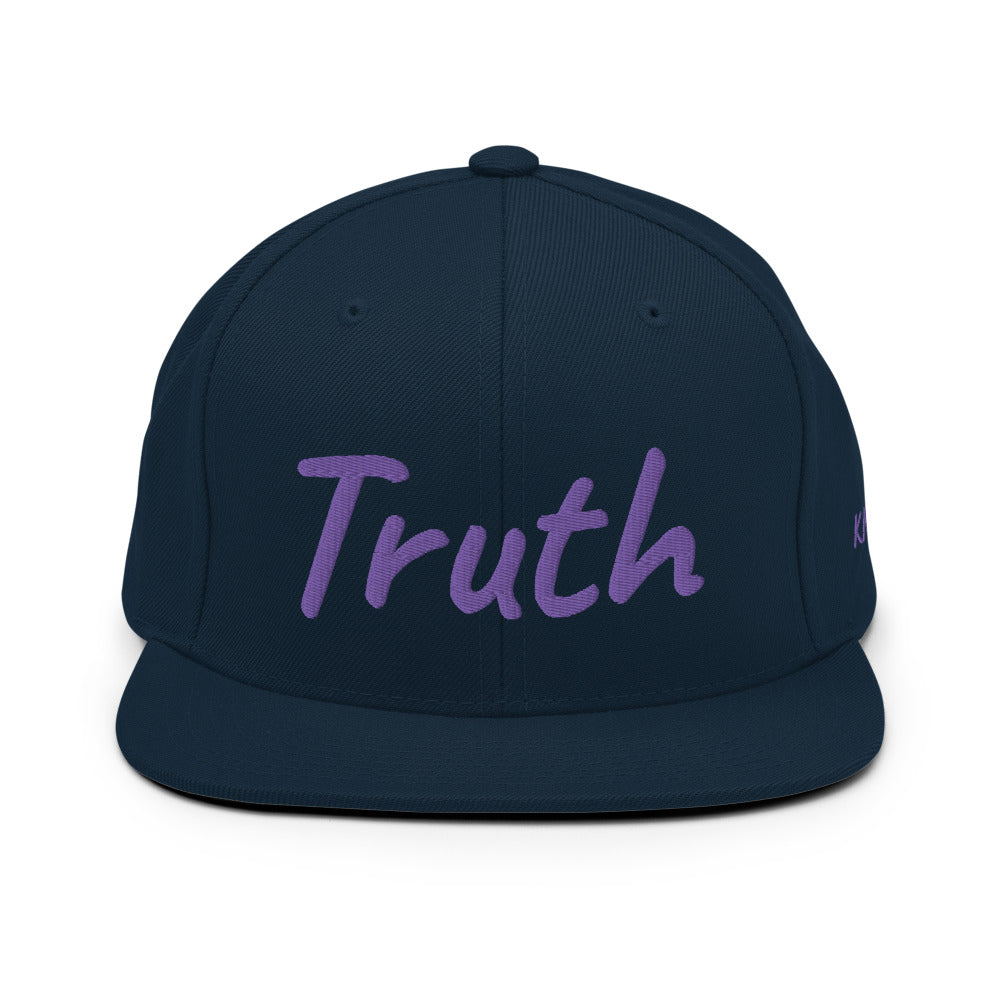 Truth In Amethyst Embroidery on Classic Snapback Hat