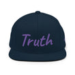 Truth In Amethyst Embroidery on Classic Snapback Hat