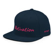 Motivation In Star Rose Quartz Embroidery on Classic Snapback Hat