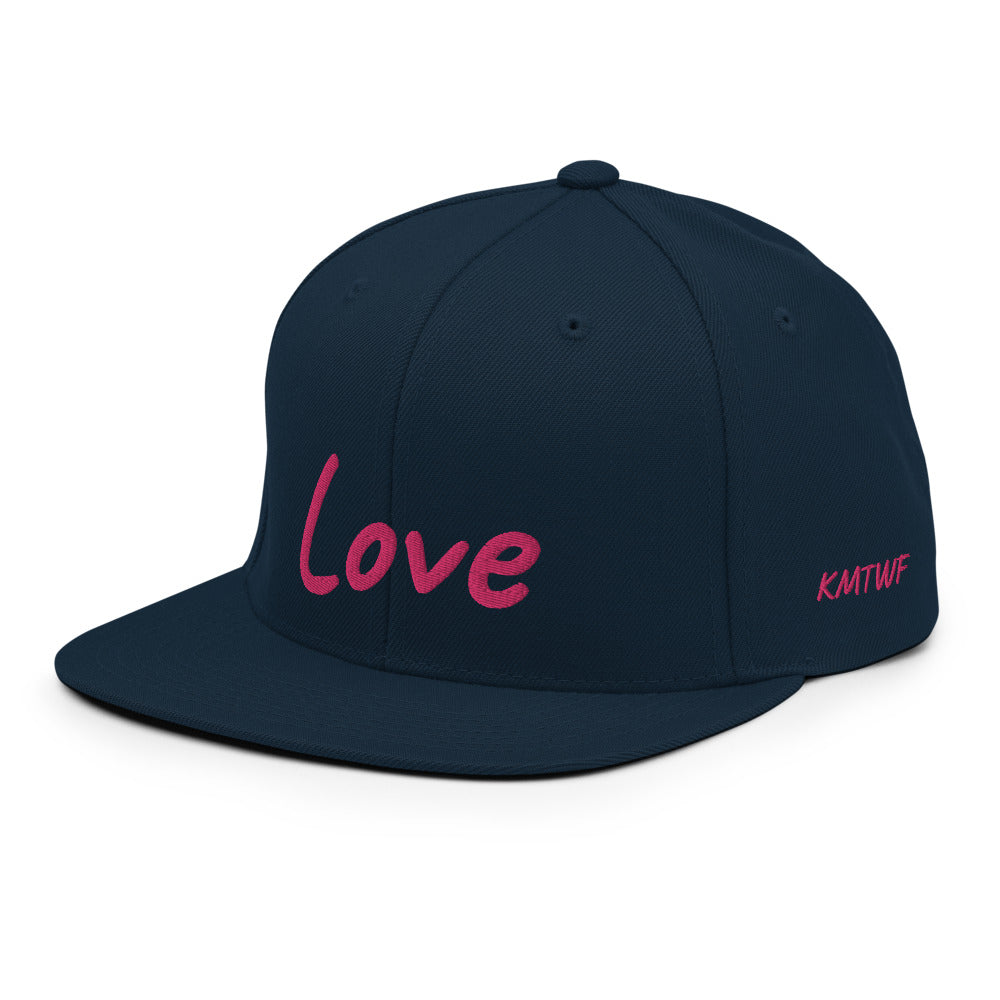 Love In Star Rose Quartz Embroidery on Classic Snapback Hat