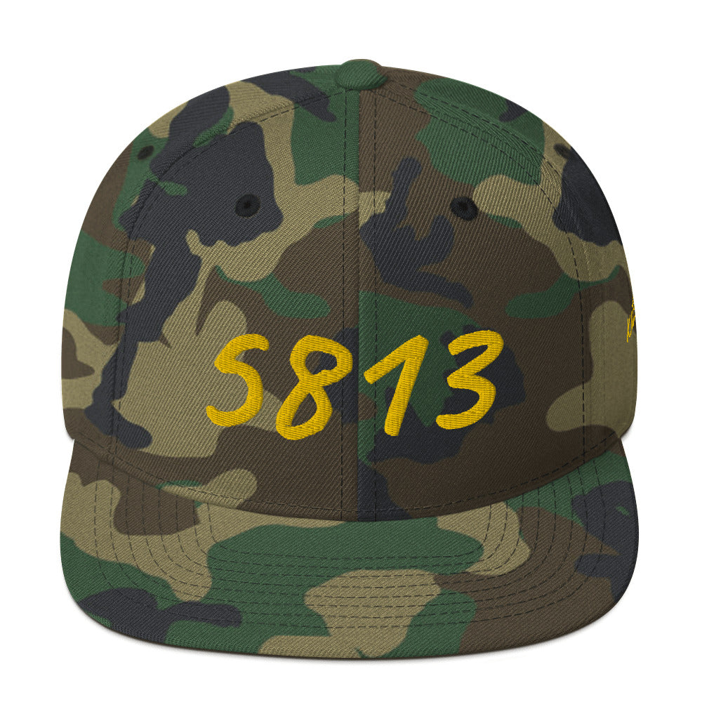 5813 In Gold Embroidery on Classic Snapback Hat