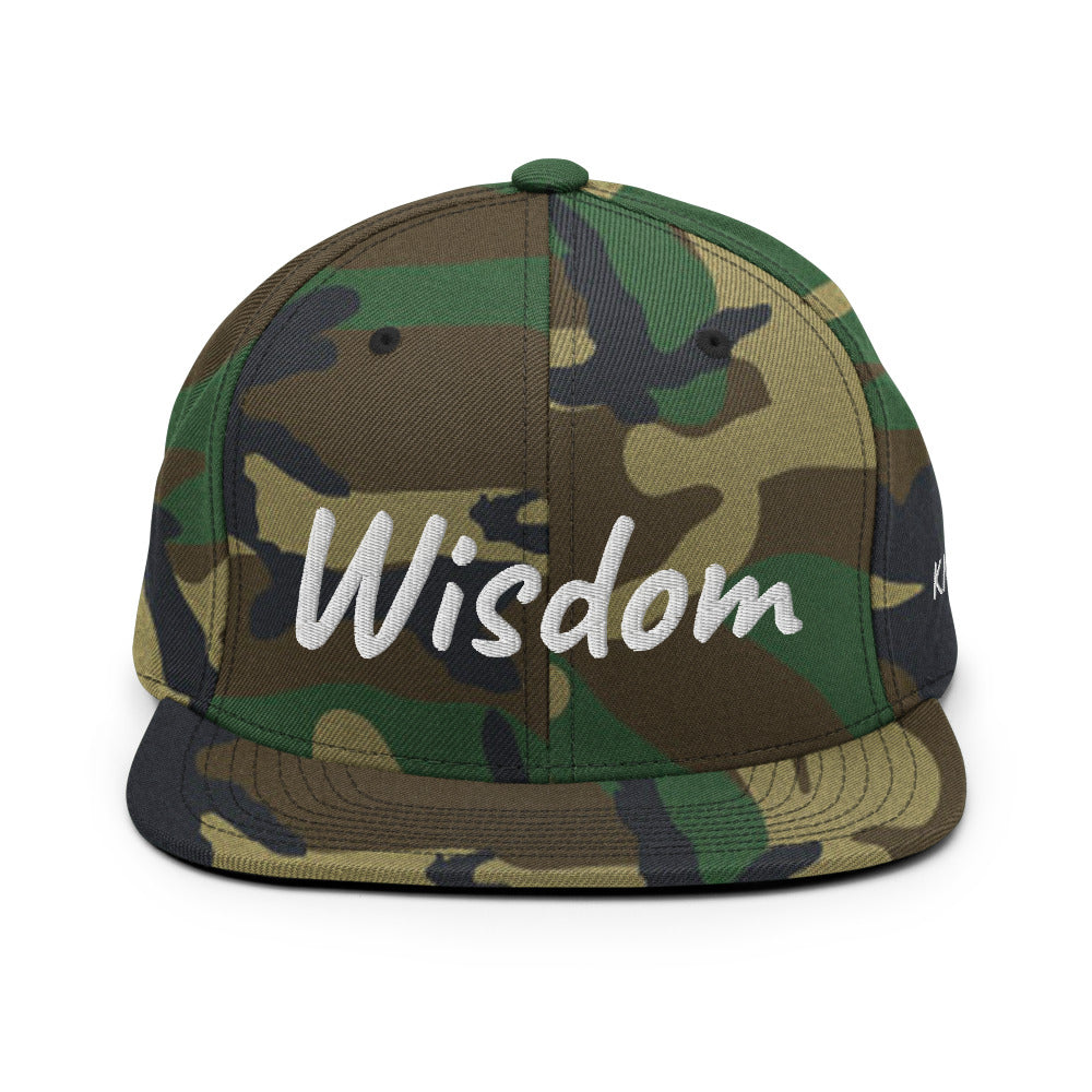 Wisdom In Marble Embroidery on Classic Snapback Hat