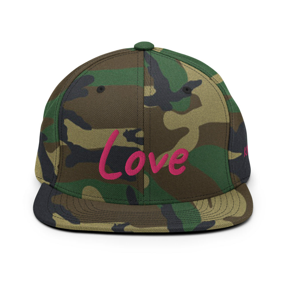 Love In Star Rose Quartz Embroidery on Classic Snapback Hat