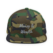 Money & Wealth In Silver Embroidery on Classic Snapback Hat