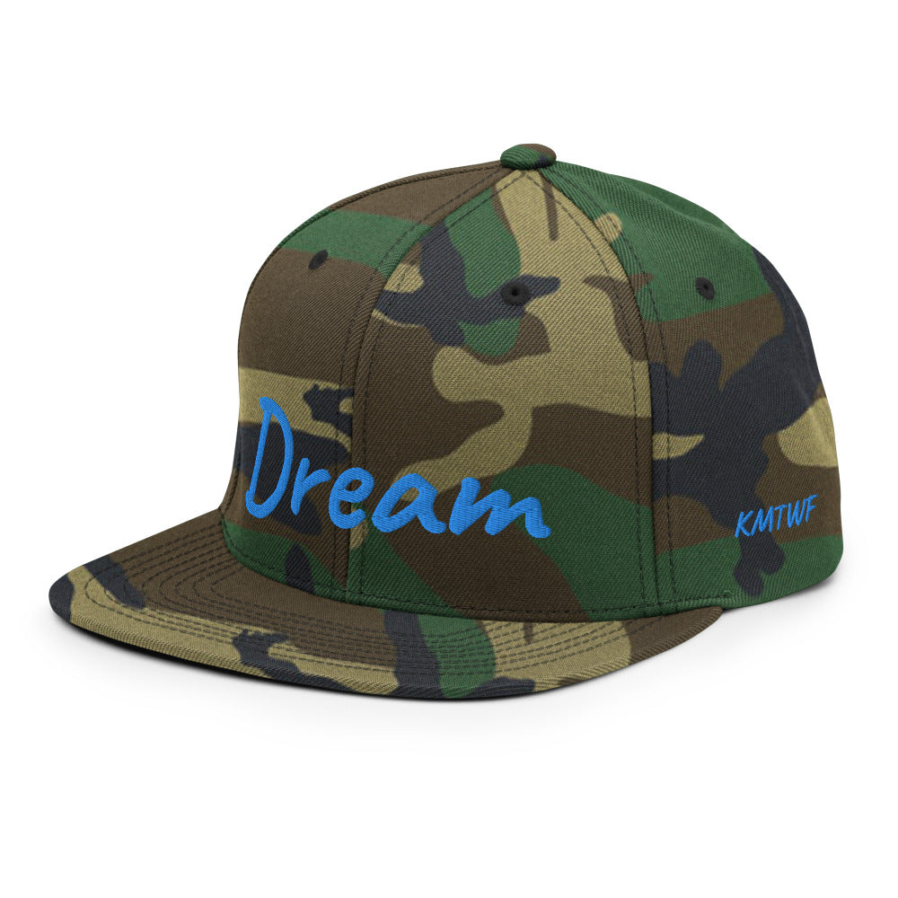 Dream In Sapphire Embroidery on Classic Snapback Hat