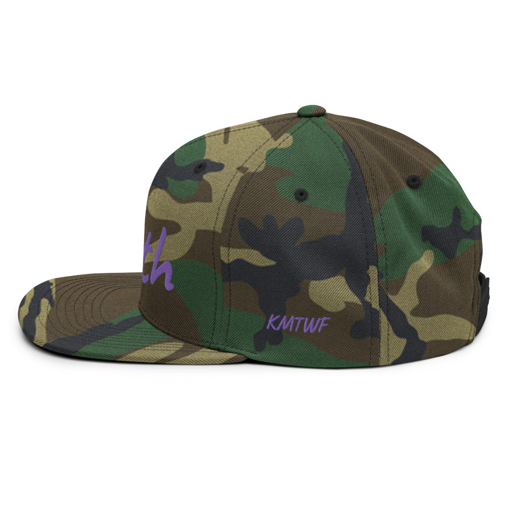 Truth In Amethyst Embroidery on Classic Snapback Hat