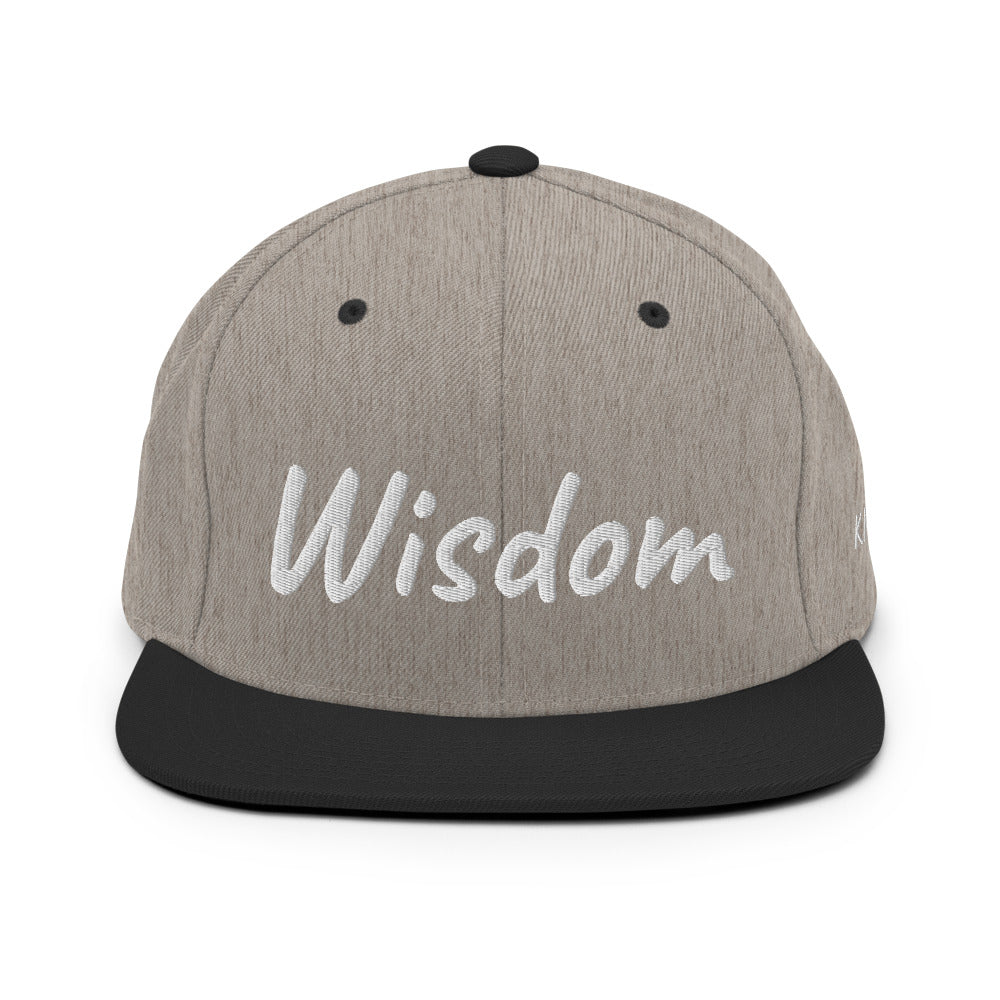 Wisdom In Marble Embroidery on Classic Snapback Hat