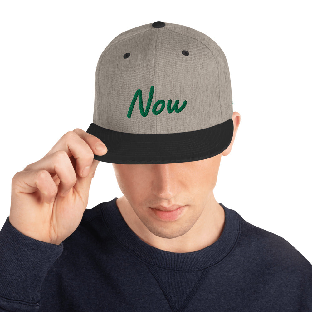 Now In Emerald Embroidery on Classic Snapback Hat