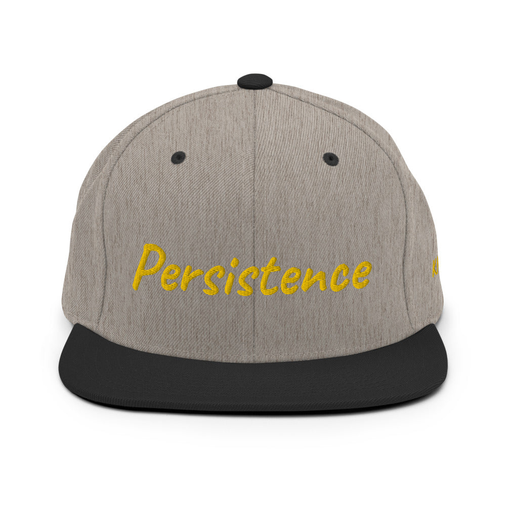 Persistence In Gold Embroidery on Classic Snapback Hat