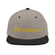 Persistence In Gold Embroidery on Classic Snapback Hat