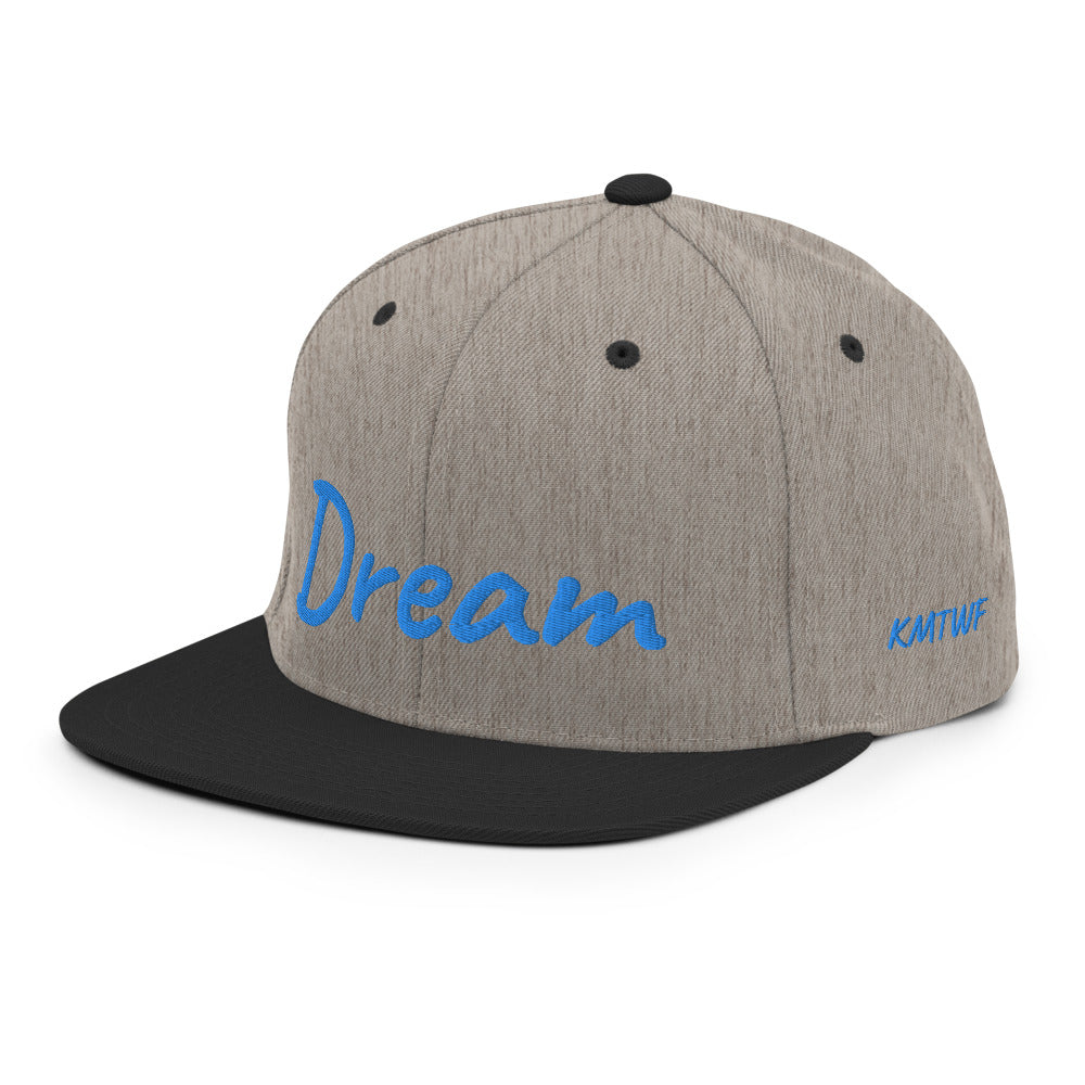 Dream In Sapphire Embroidery on Classic Snapback Hat